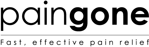 paingone black logo